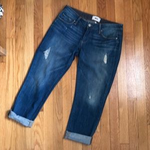 Paige Cropped stressed jeans